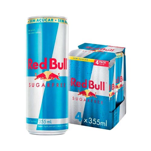 Pack Bebida Energética Red Bull Sugar Free Lata 4 x 355ml