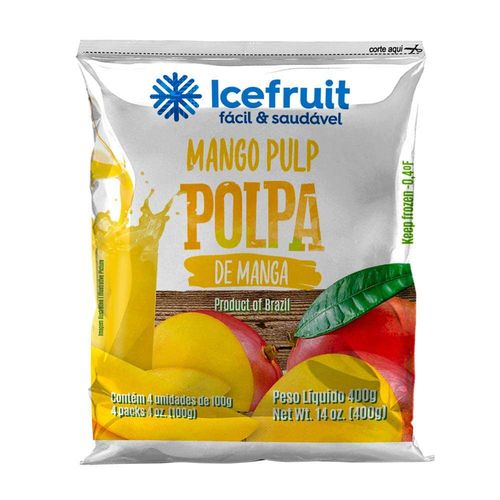 Polpa Congelada Icefruit Manga Pacote com 4 Unidades 100g cada
