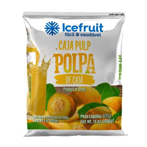 Polpa Congelada Icefruit Cajá Pacote com 4 Unidades 100g cada