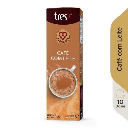 Cápsulas de Café com Leite 3 Corações com 10 Unidades