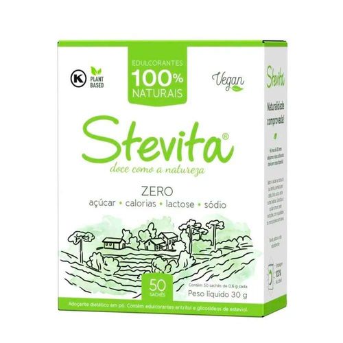 Adoçante Stevita Caixa com 50  Envelopes  0,6 g cada