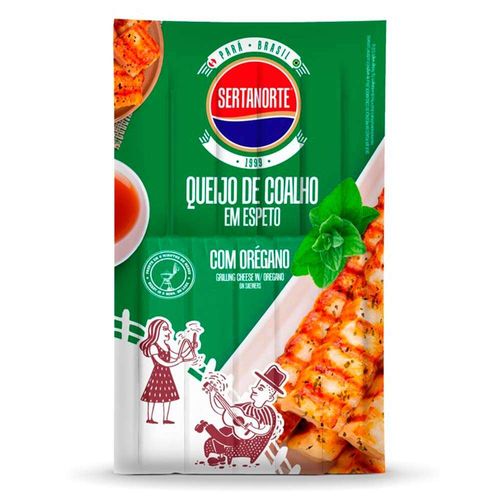 Queijo Coalho Espetinho Com Orégano Sertanorte 430g