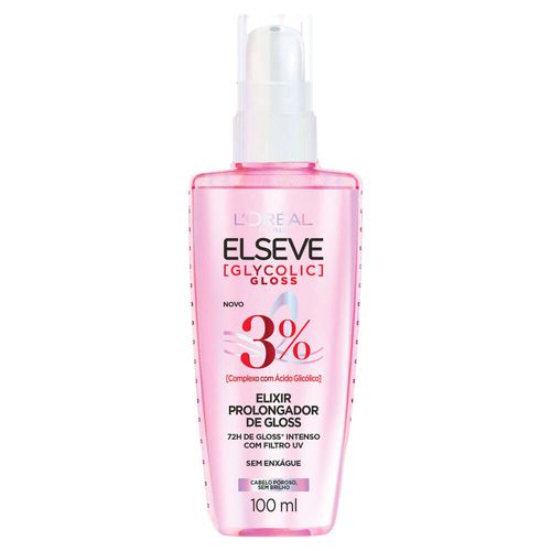 Elixir Prolongador de Gloss Glycolic Elseve Frasco 100ml