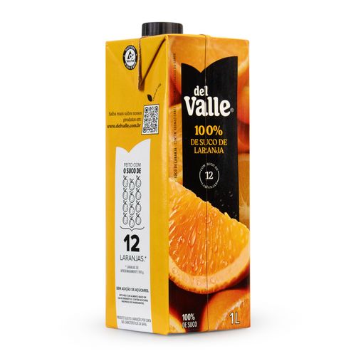 Suco Pronto Del Valle 100% Laranja Tetra Pak 1 L