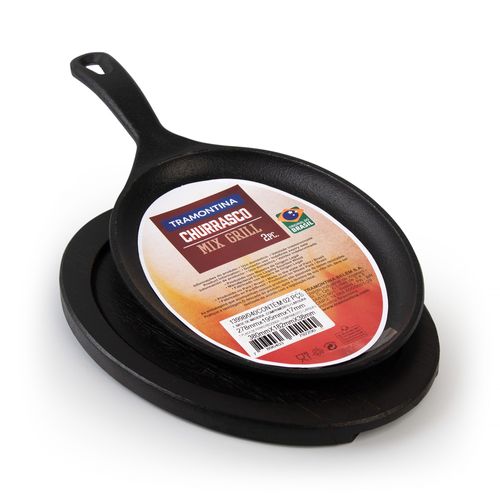 Mix Grill Oval Ferro Fundido Tramontina 2 Peças