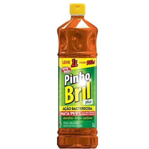 Desinfetante Pinho Bril Plus  Leve 1l e Pague 900ml