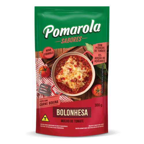 Molho De Tomate Pomarola Receitas Bolonhesa Sachê 300g