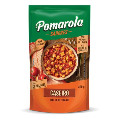 Molho de Tomate    Pomarola  Caseiro  Clássico    Sachê   300