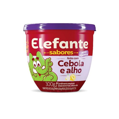 Extrato de Tomate com Cebola e Alho Elefante Pote 300g