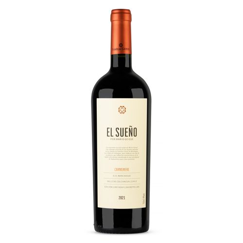 Vinho Tinto Chileno Mario Geisse El Sueño Carménère Garrafa 750ml