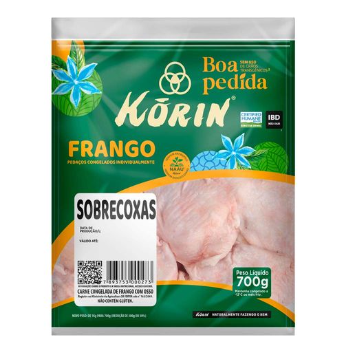 Sobrecoxa de Frango Congelada Korin IQF 700g