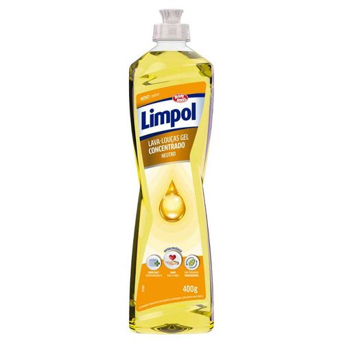 Detergente para Louças Gel Concentrado Limpol Neutro 400g
