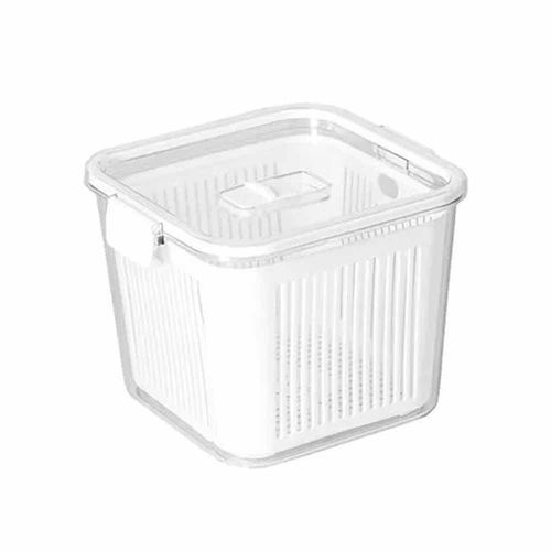 Pote Slim Multiuso Com Cesto de Drenagem Branco 2.030ml