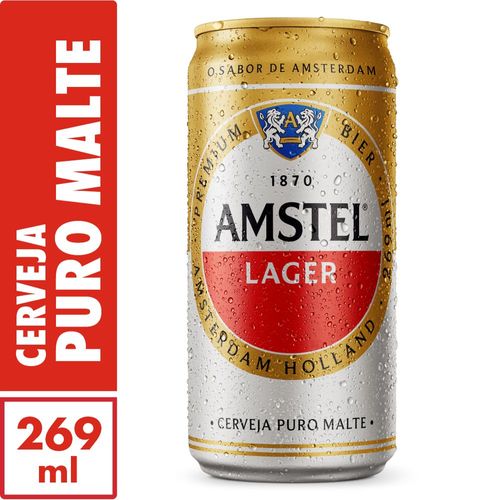 Cerveja Amstel Lager Lata 269ml