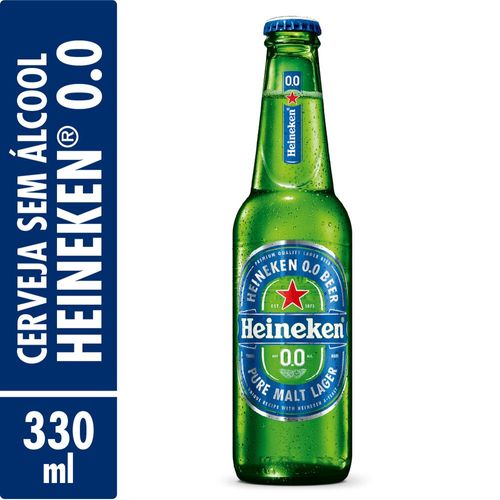 Cerveja Heineken Zero Álcool Garrafa 330ml