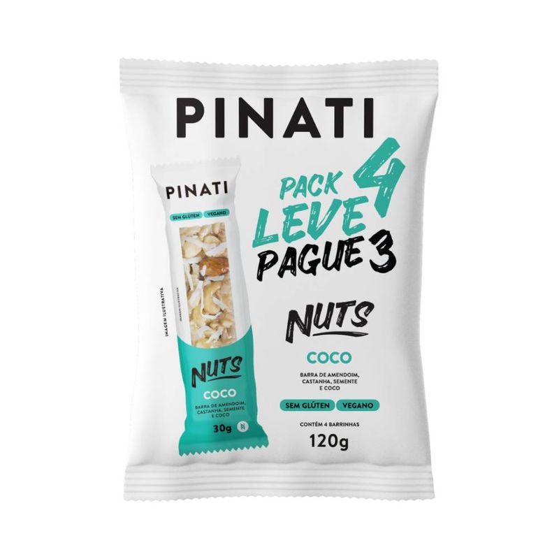 Barra-De-Nuts-Sem-Gluten-Vegana-Pinati-Coco-Leve-4-Pague-3-Unidades-30g-Cada