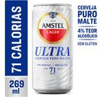 Cerveja Lager Puro Malte sem Glúten Amstel Ultra Lata 269ml