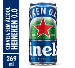 Cerveja Lager Puro Malte Zero Álcool Heineken Lata 269ml