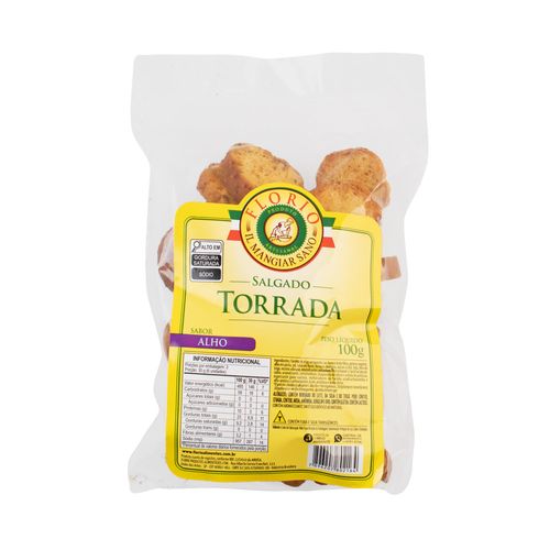 Torrada Italiana Florio Alho 100g