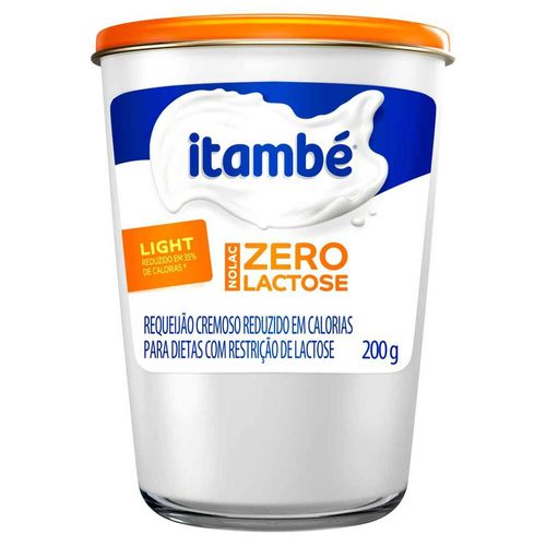 Requeijão Cremoso Sem Lactose Light Itambé Nolac Copo 200g