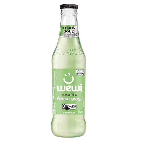 Água Tônica Orgânica Wewi Limão Garrafa 255ml