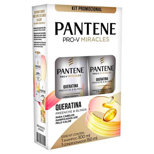 Kit Shampoo e Condicionador Pantene Queratina
