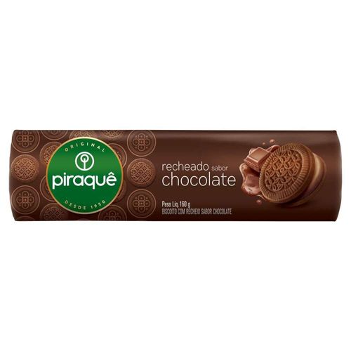Biscoito Piraquê Recheado de Chocolate 160g