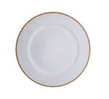 Sousplat Polipropileno Gold Rim Branco