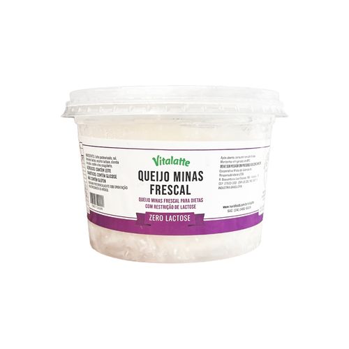 Queijo Minas Frescal Sem Lactose Vitalatte Senza 500g