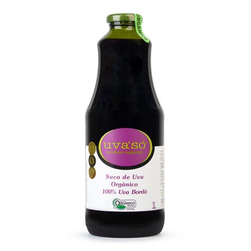 Suco De Uva Bordô Orgânico Uva' Só Garrafa 1 L