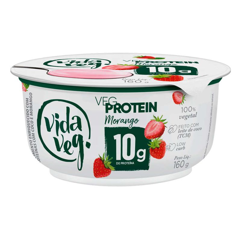 Iogurte-Vegetal-Morango-Vida-Veg-Protein-Pote-160g