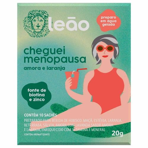 Chá Leão Cheguei Menopausa Caixa com 10 Sachês 20g