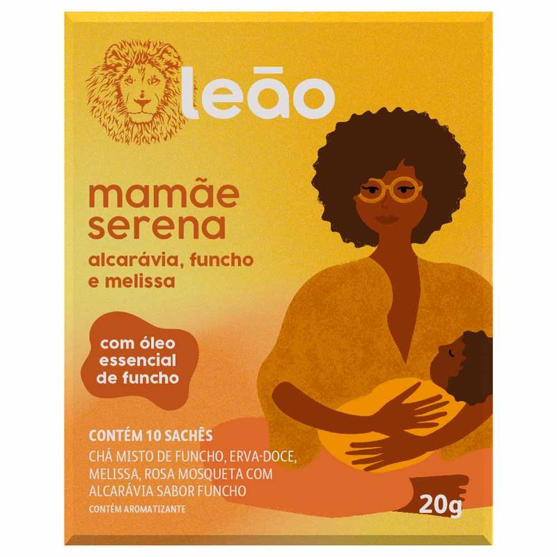 Cha-Leao-Mamae-Serena-Caixa-com-10-Saches-20g