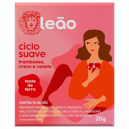 Chá Leão Ciclo Suave Caixa com 10 Sachês 20g
