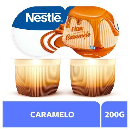Flan Nestlé Baunilha com Calda de Caramelo com 2 Unidades 100g cada