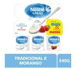 Iogurte Grego Tradicional + Morango Nestlé Bandeja 540g 6 Unidades Leve Mais Pague Menos