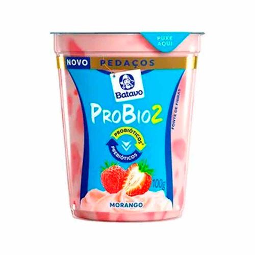 Iogurte Integral Pedaços Morango Batavo Probio2 100g