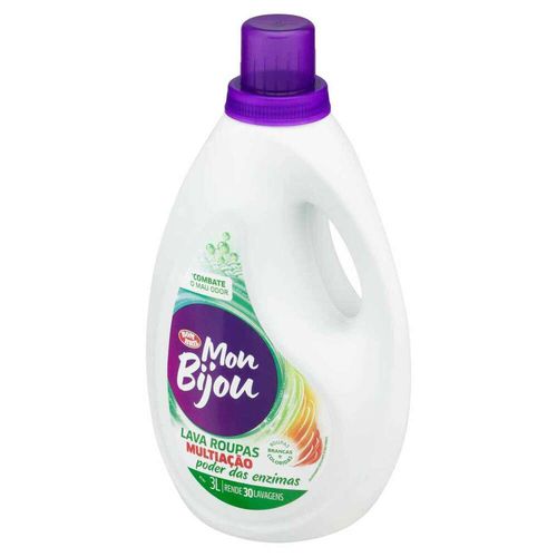 Lava Roupas Líquido Mon Bijou Multiação Poder das Enzimas 3L