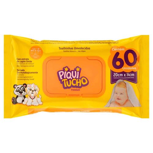 Lenço Umedecido Piquitucho Cremer Premium 60 unidades