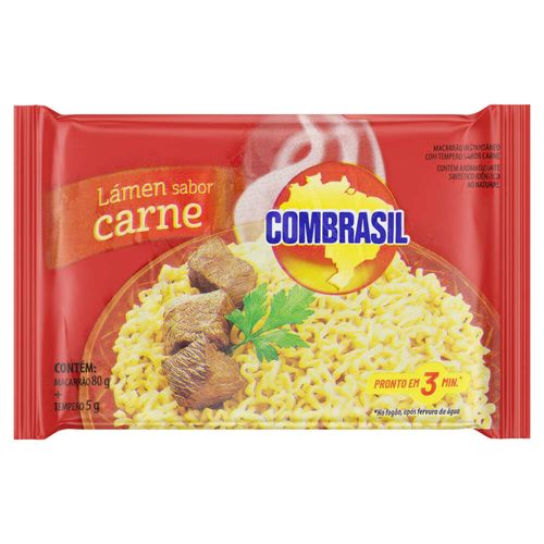 Macarrão Instantâneo Carne Combrasil 85g