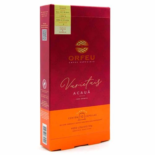 Cápsulas de Café Orfeu Acaua Caixa com 10 Unidades
