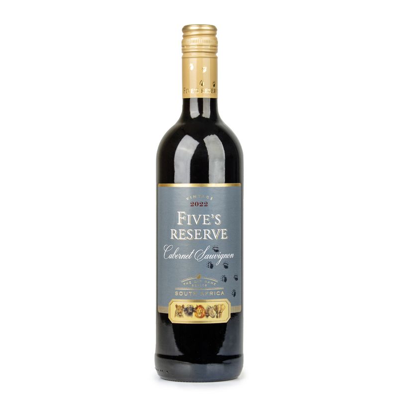 Vinho-Tinto-Sul-Africano-Fives-Reserve-Cabernet-Sauvignon-Garrafa-750ml