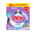 Detergente Sanitário Pato Gel Adesivo Lavanda Refil 6 Discos Kit com 2UN