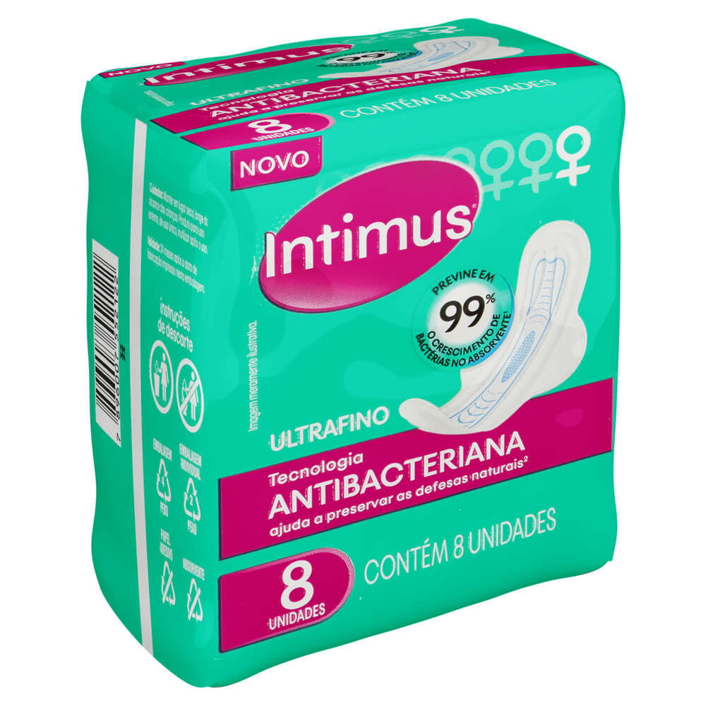 Absorvente Intimus Ultrafino Com Abas 8 Unidades - Zona Sul