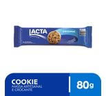 Cookies Lacta Baunilha Com Gotas De Chocolate Ao Leite Pacote 80g