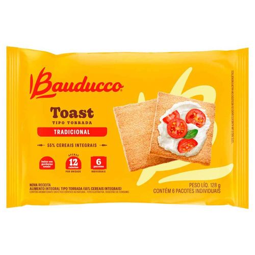 Torrada Integral Bauducco Toast Tradicional Pacote 128g