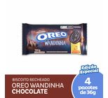 Biscoito Recheado Oreo Chocolate Wandinha Multipack 144g