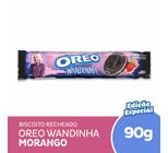 Biscoito Recheado Oreo Milkshake De Morango Wandinha 90g