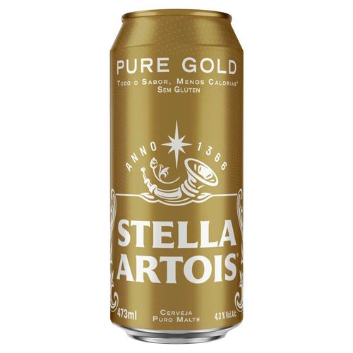 Cerveja Stella Pure Gold Lata 473ml