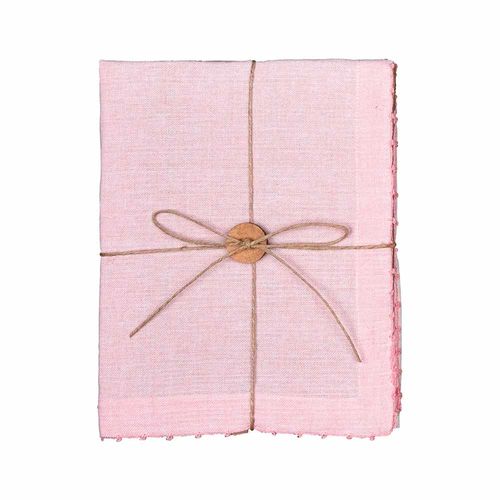 Jogo 2 Guardanapos Tecido Rosa 50cm x 50cm L'Hermitage